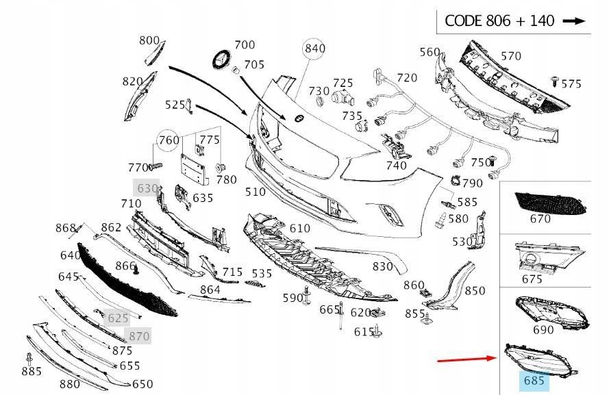 фото №1, Решётка радиатора бампера mercedes benz a45 2015- w176 amg левый