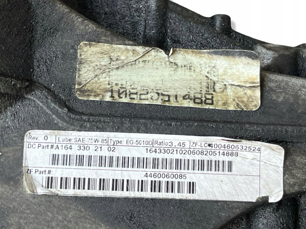 Передній міст диференціал 3.45 mercedes-benz gl x164 3.0cdi a1643302102 Зі Шроту