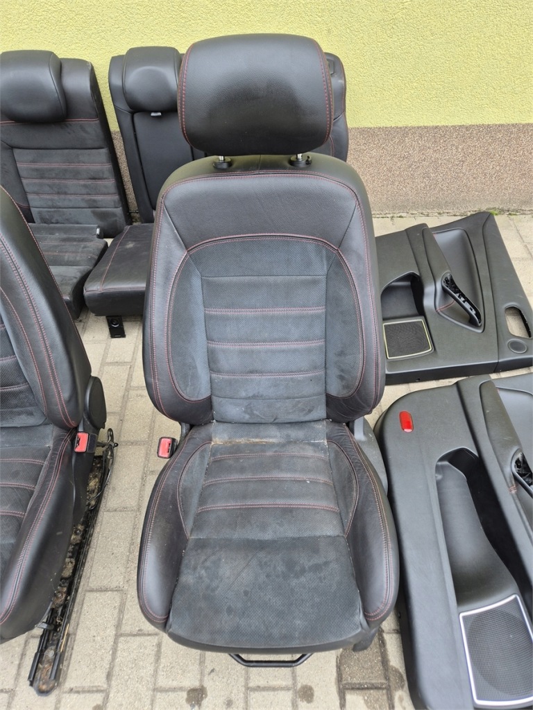 фото №6, Ford mondeo mk4 st сидіння заднє сидіння шкіра alcantara комплект czerwona нитка