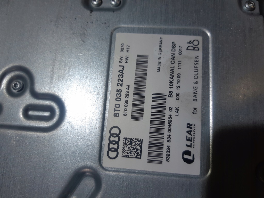 фото №8, Audi a4 b8 a5 8t q5 усилитель bang olufsen 8t0035223aj