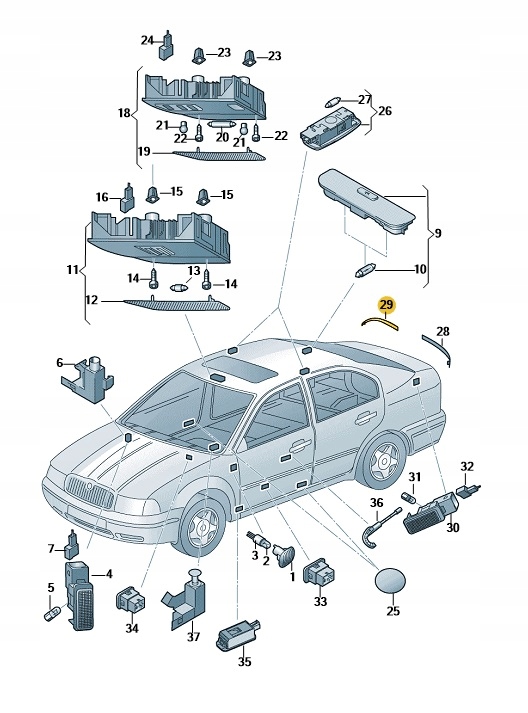 фото №2, Отражатель бампера правый задняя оригинальный номер skoda rapid
