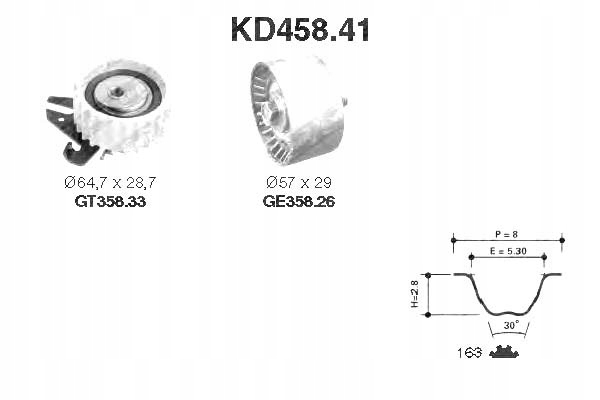 фото №2, Набор ремень распределительного вала alfa romeo 145 146 147 156 1