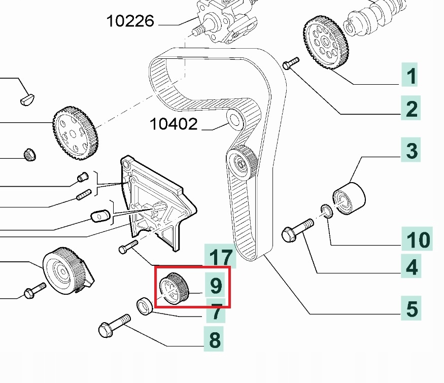 фото №3, Колесо зубчасте вала колінчастого 26 зубів fiat 1.9 jtd