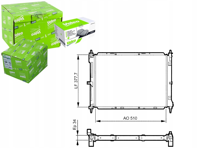 фото №1, Valeo радіатор двигуна nissan micra iii note 1.5d