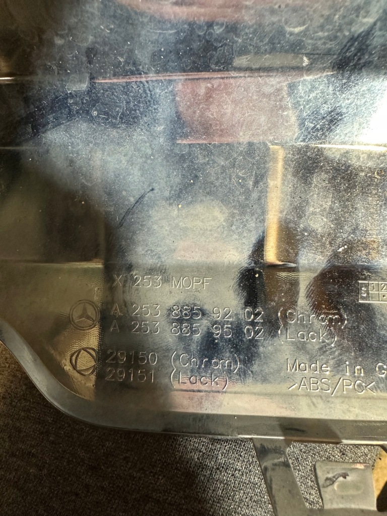 фото №12, Mercedes glc w253 x253 спойлер накладка хром бампер задний задняя