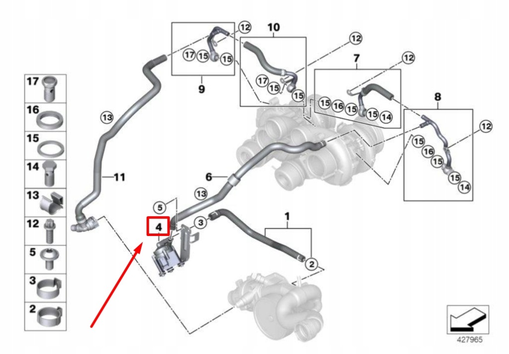 фото №9, Насос wody охлаждающей двигателя bmw x6 f16, f86 11517848367 7848367оригинальная