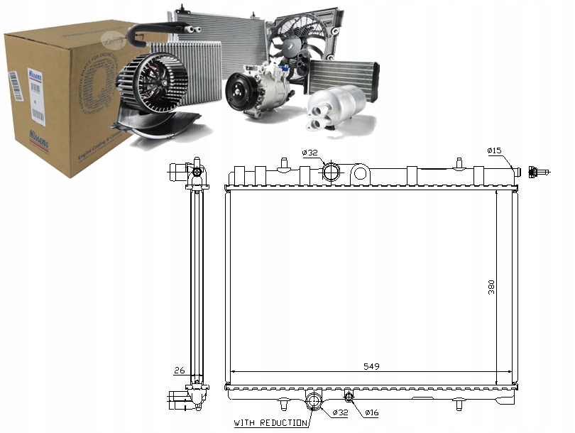 фото №1, Nissens радіатор двигуна citroen c4 c4 i xsara xs