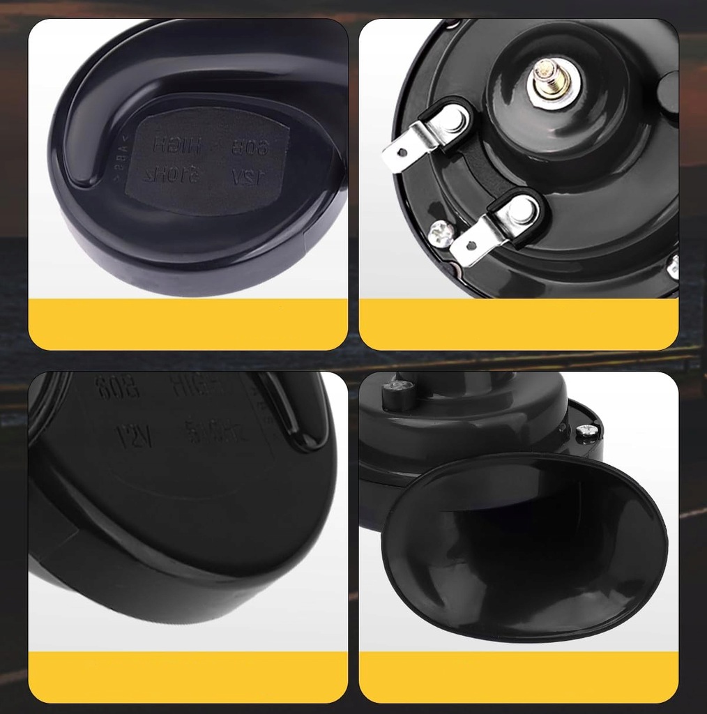 фото №15, 2 x электрический громкий автомобильный ślimaka сигнал пневматическая 12v 300db