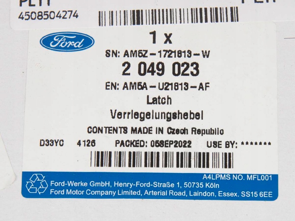 фото №5, Лівий замок двері передніх fiesta- 2049023