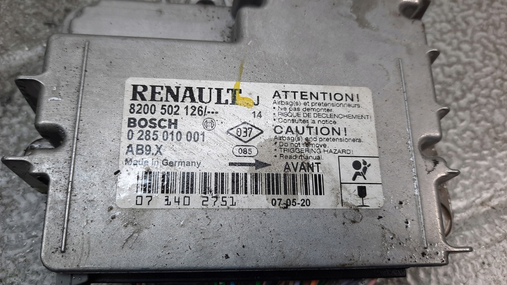 фото №3, Датчик подушка безпеки renault modus 07r 1.5dci 8200502126