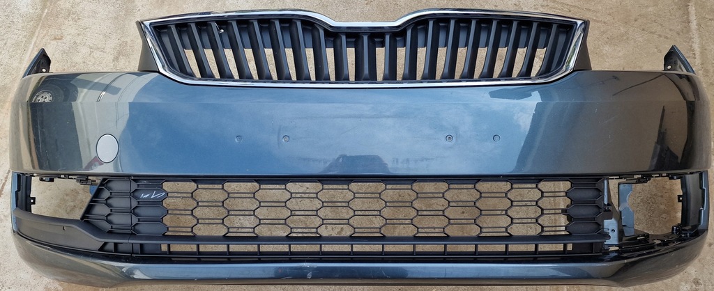 фото №1, Бампер skoda rapid po liftingu lift lci 2016 bez отверстий решётка радиатора решётка радиатора плита