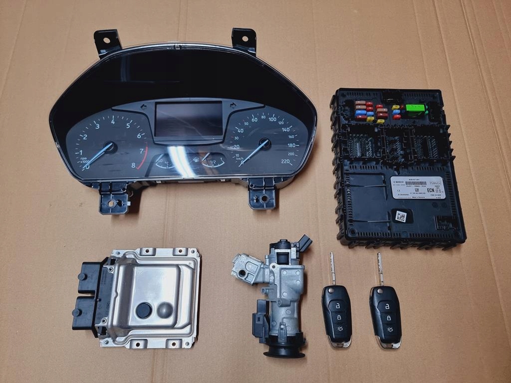 фото №1, Ford fiesta mk8 1.1 xpjb набір стартовий бортовий комп'ютер замок запалювання ключ bsi набір