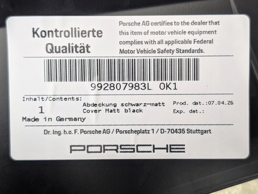 фото №13, Porsche 911 992 дифузор молдинг спойлер бампер задня задній новий оригінал