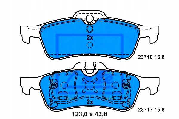 фото №1, Ate 13.0460-7162.2 набор тормозных колодок тормозных, тормоза дисковые