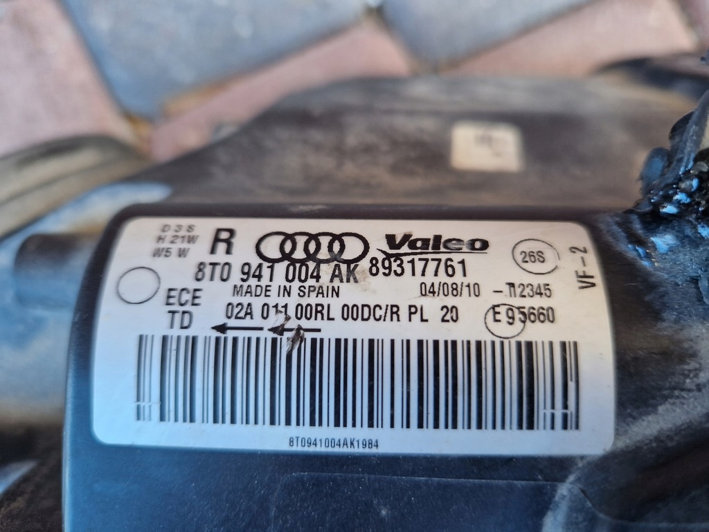 фото №8, Лампа правая перед ксенон audi a5 8t0