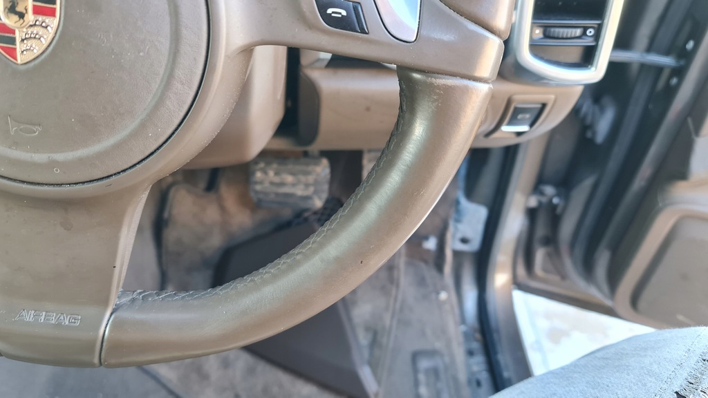 фото №9, Воздуховод трёхспицевая porsche cayenne 7p коричневый