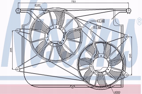 фото №12, Вентилятор радіатора nissens 96629063 96829535