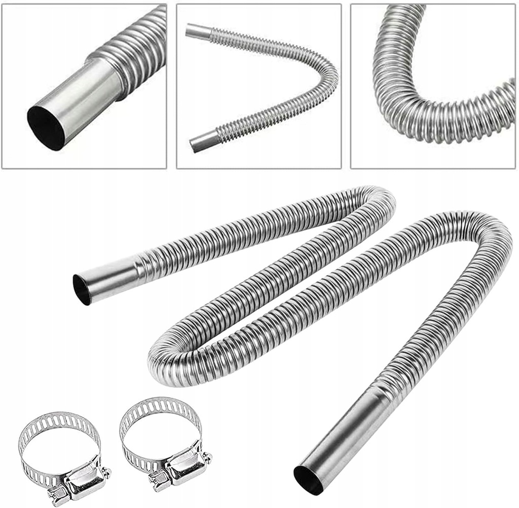 фото №5, Wąż випускний do автомобіля труба обігрівача повітря труба вихлопна 2,5 cm