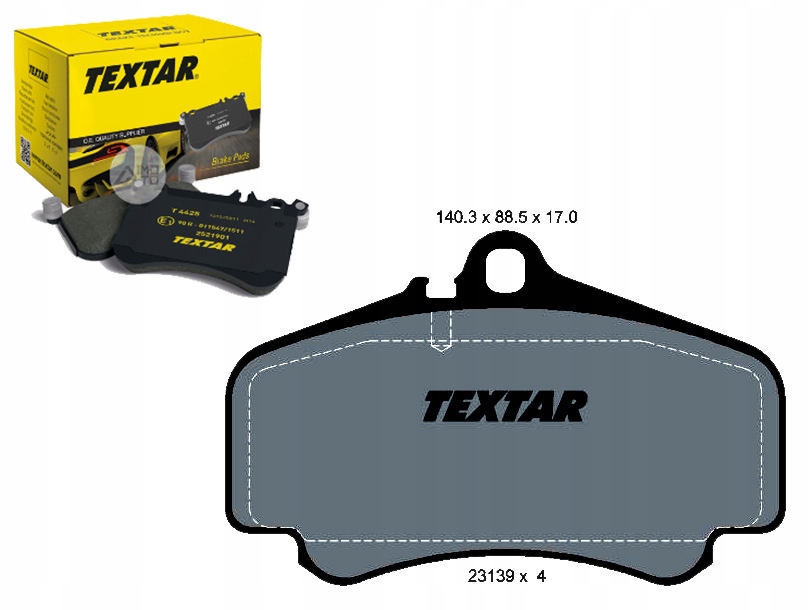 фото №1, Textar 2313901 набор тормозных колодок тормозных, тормоза дисковые
