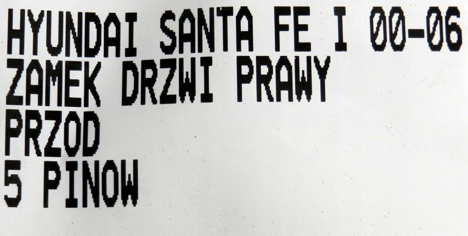 фото №6, Замок дверь правый перед hyundai santa fe i 5 pin