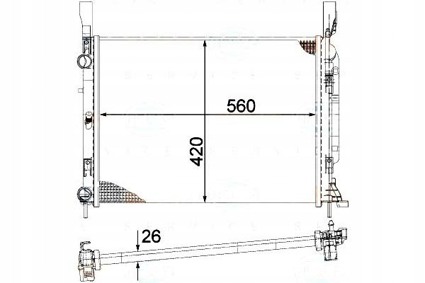 фото №1, Behr hella радіатор wody renault kangoo / grand k