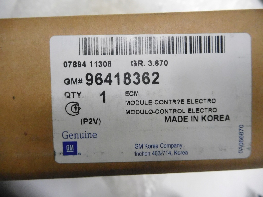 фото №9, Блок управления двигателя chevrolet epica оригинальный номер 96418362
