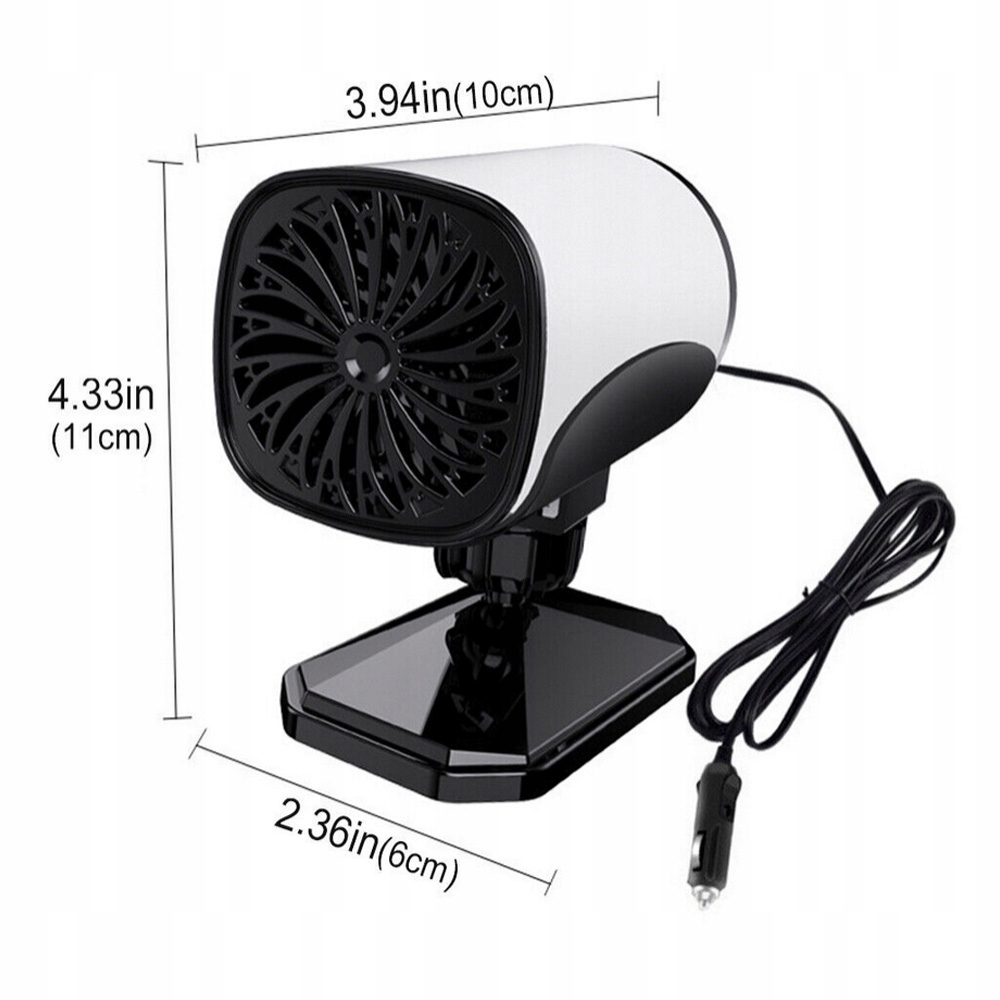 фото №15, Вентилятори odmrażacza do вікон автомобільних, штекер прикурювача, 12v 600w