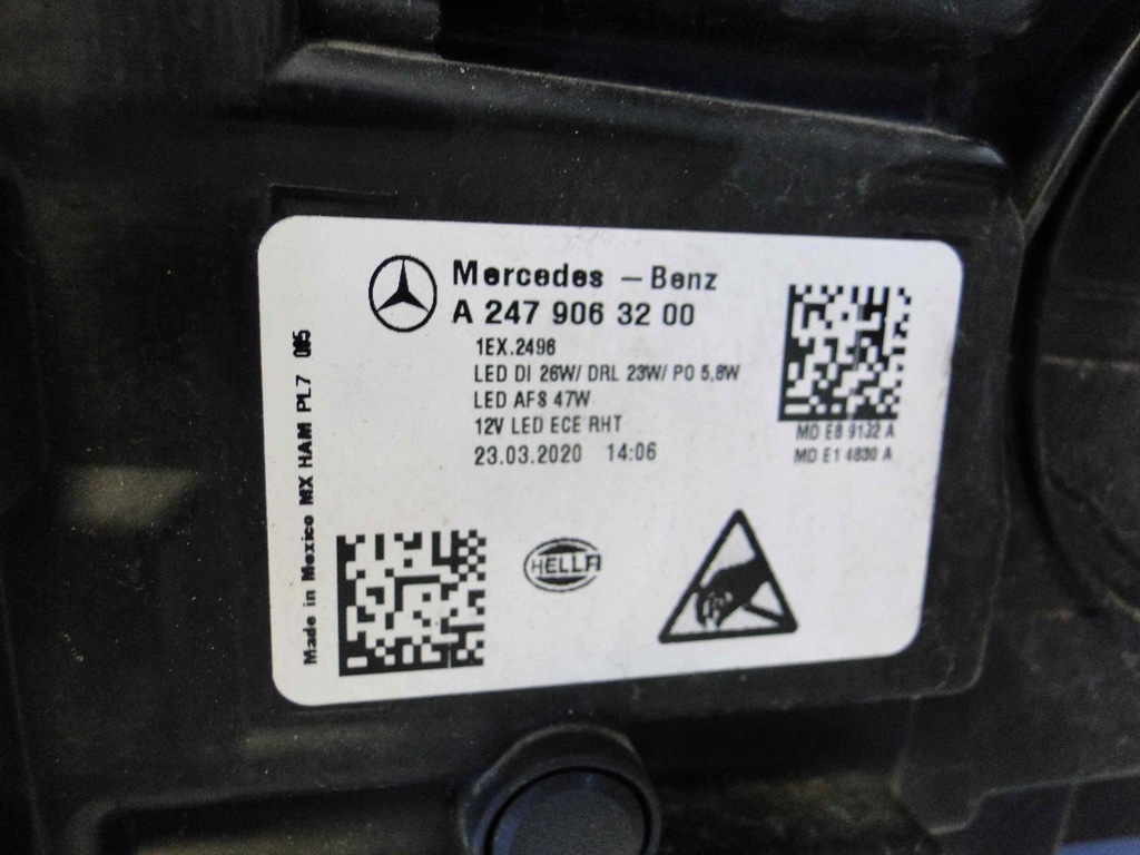 фото №14, Mercedes glb x247 247 amg kompletny перед бампер капот крыло лампа 787