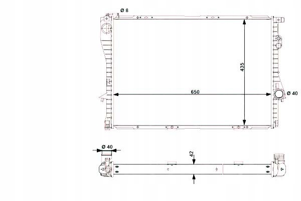 фото №1, Nrf 55323 радиатор, система охлаждение двигателя