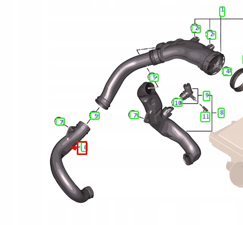 фото №10, Wąż канал повітряного bmw 7 f01 13717571347 7571347