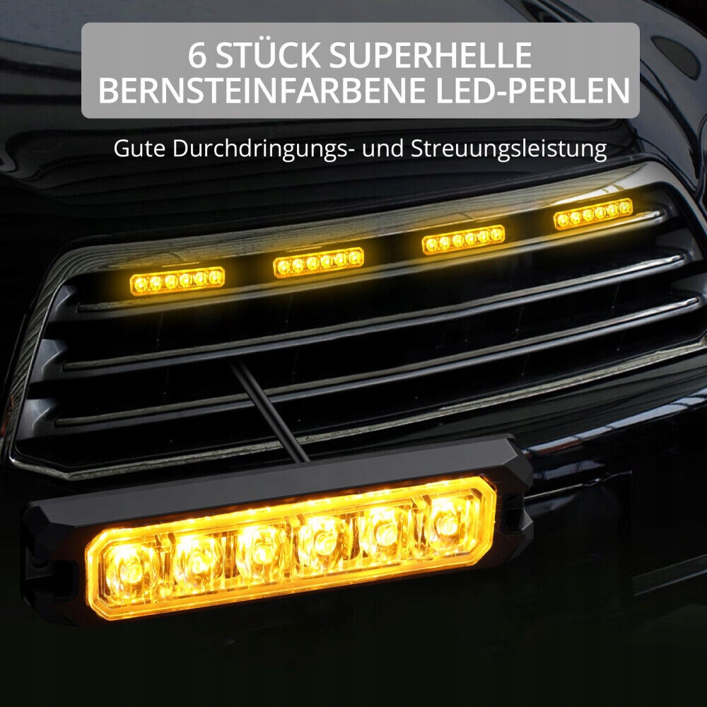 фото №14, 4x лампы предупредительные stroboskopowa лампа led оранжевая pomoc эвакуатор