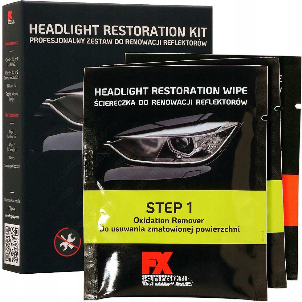 фото №1, Fx pro серветки do відновлення фари, лампа