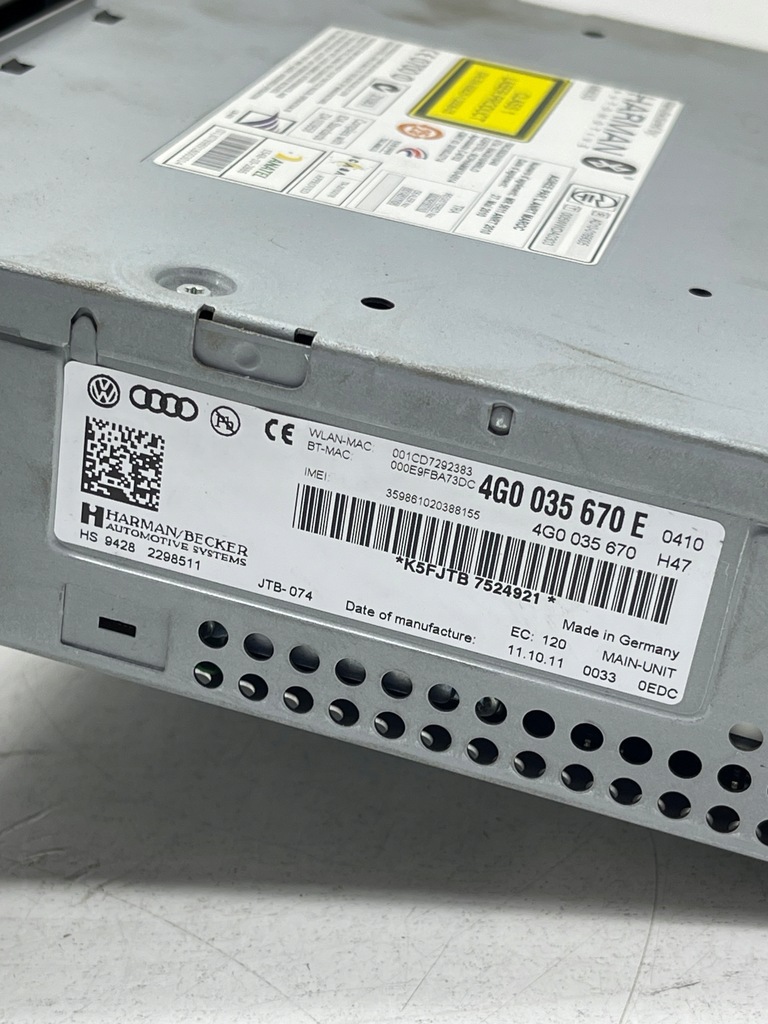 фото №15, Audi a6 c7 модуль считыватель блок мультимедиа navi mmi навигации легальный!