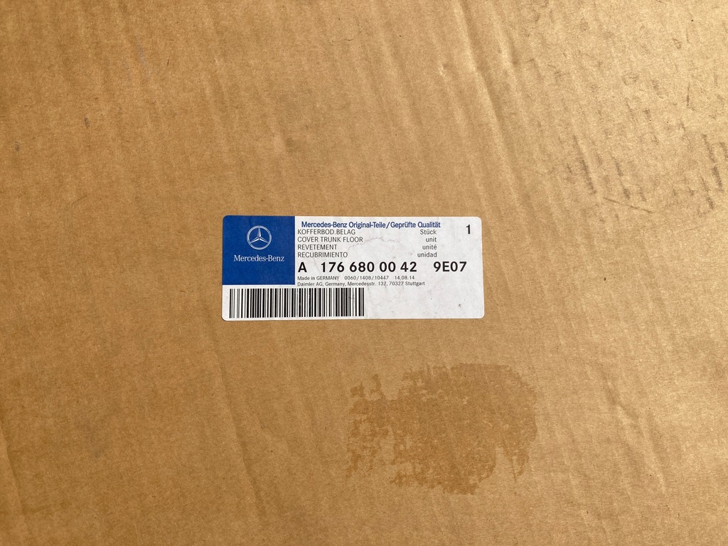 фото №8, Mercedes w176 a250 m270 cgi підлога обшивка багажника плита