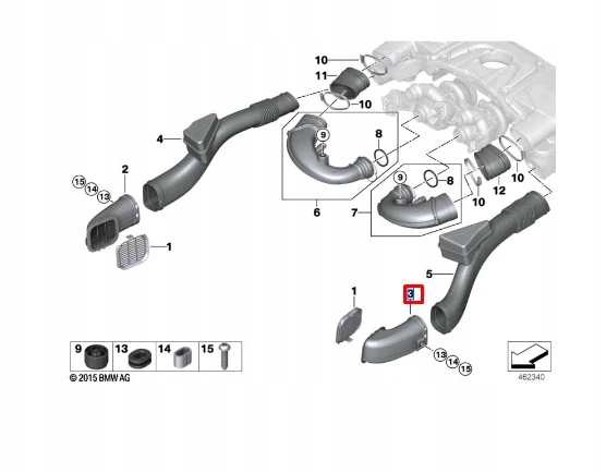 фото №8, Bmw 5 g30 канал впуска воздуха 13718613148 oem