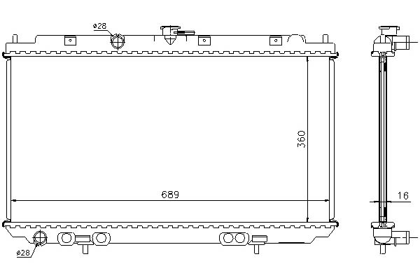 фото №1, Nissens радіатор двигуна nissan almera ii primera