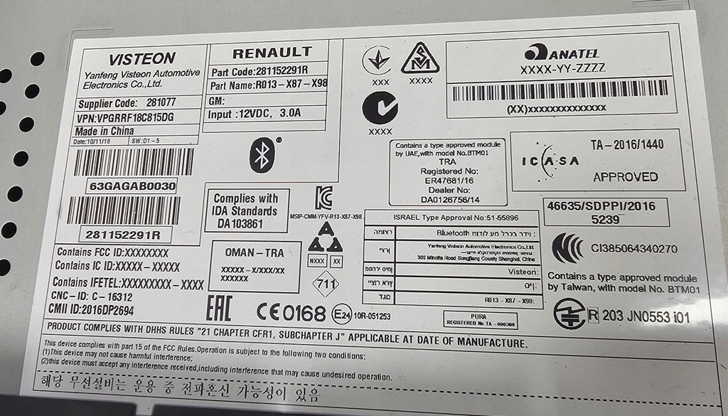 фото №4, Nowe org радио renault clio iv 4 - 281152291r