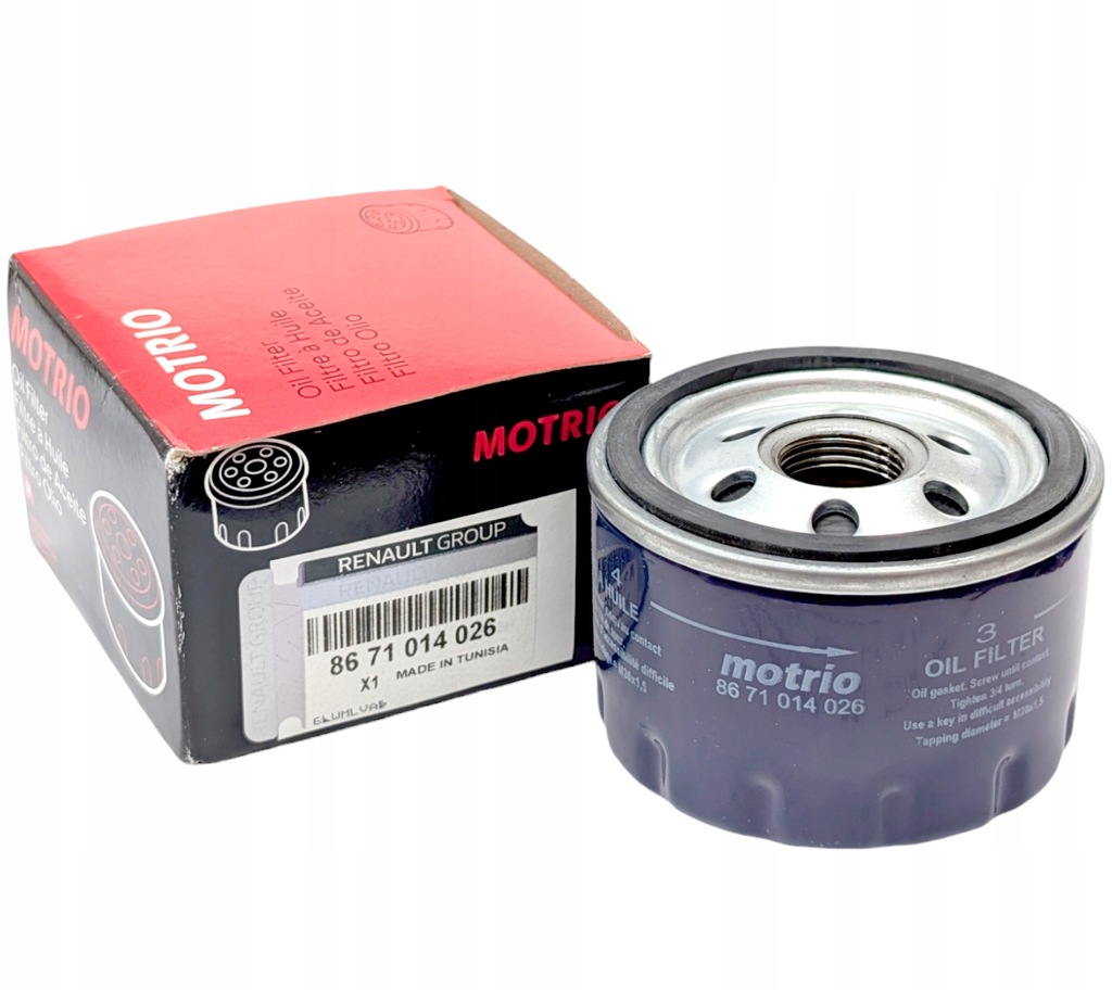 фото №1, Новый оригинальный фильтр масла renault clio laguna duster motrio 8671014026
