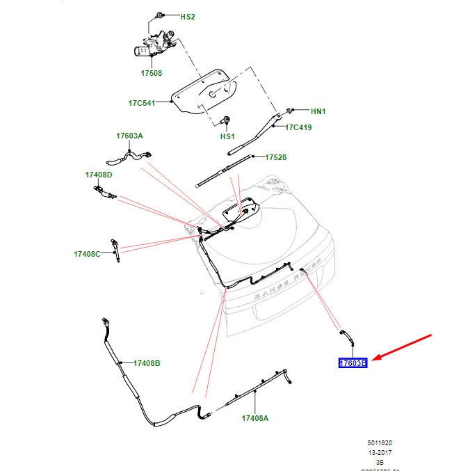 фото №1, Land rover range rover velar l560 rear омыватель jet lr093467 original