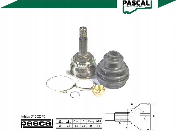 фото №2, Pascal набір шарнір привідний mitsubishi galant m