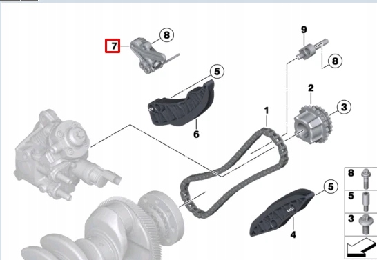 Купить Bmw 1 f20 колесо цепное распределительного вала 8518189 13528518189 oem