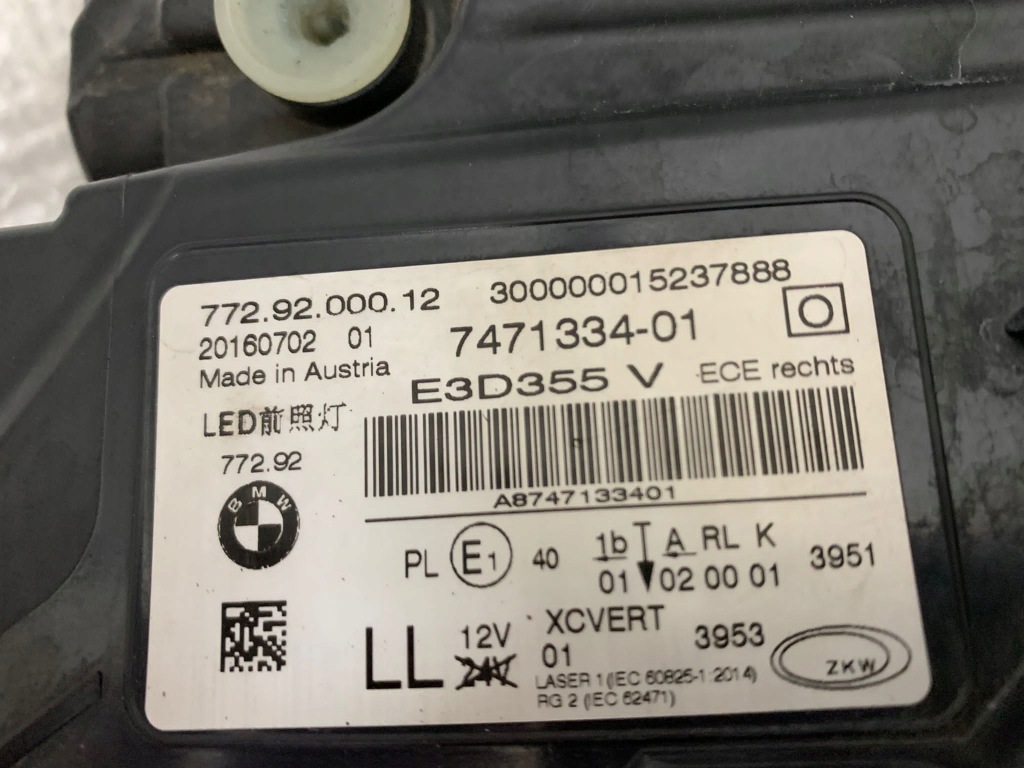 фото №10, Лампа права bmw 7 vii g11 g12 full led laserlight