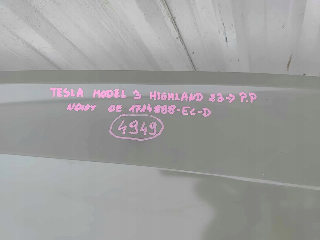 Tesla model 3 highland 23- крыло  правый  перед передний новый оригинальный номер 4949 в Украине