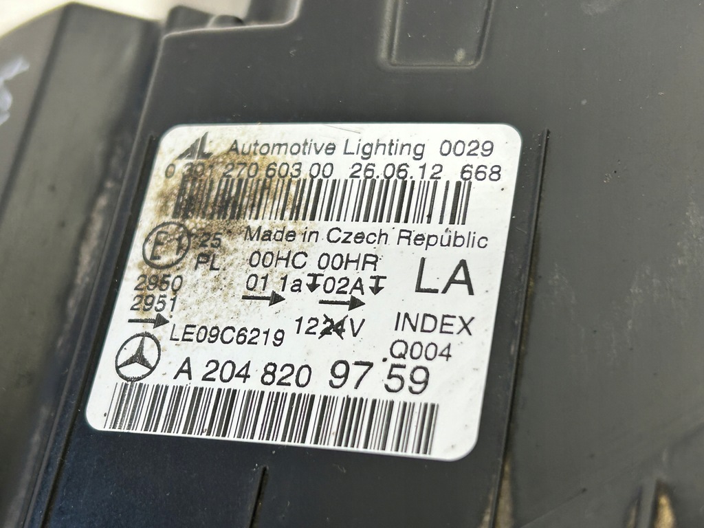 фото №10, Mercedes w204 lift лампа лівий перед uk h7 2048209759