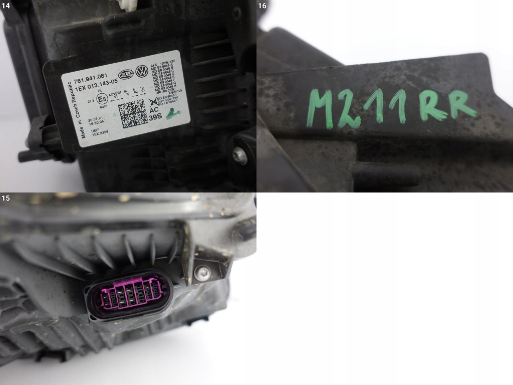 Vw touareg 3 iii 760 761 cr7 18-23 лампа full led matrix ліва перед європа Зі Шроту