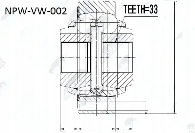 Купить Шрус  полуось npw-vw-002 nty audi a3 8l
