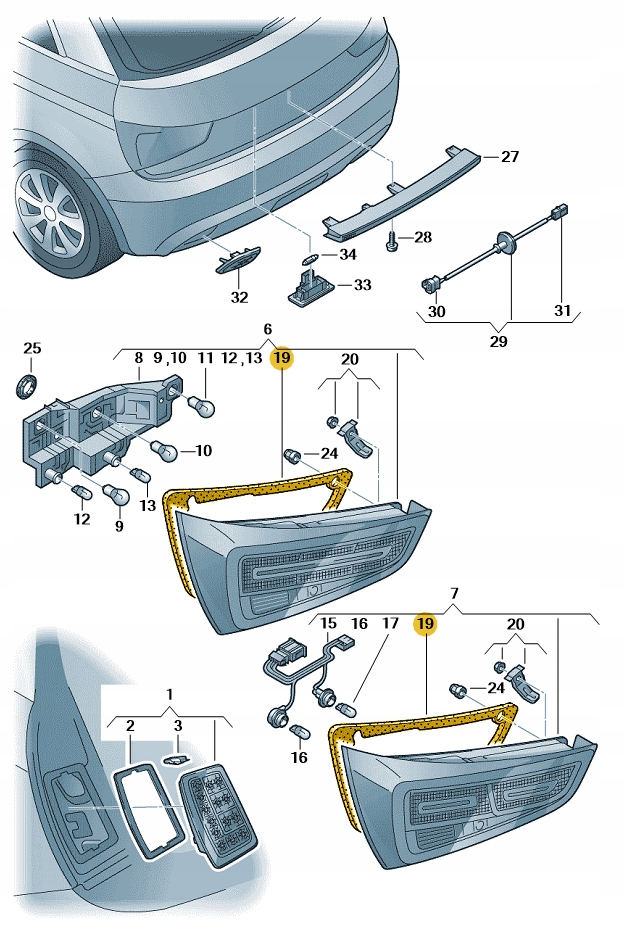 фото №1, Прокладка лампы задняя левая audi a1 aso оригинал