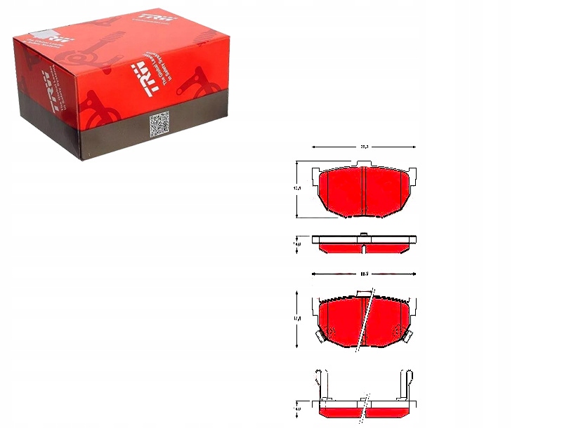 фото №1, Тормозные колодки тормозные hyundai задняя coupe 00- lantra 90-0