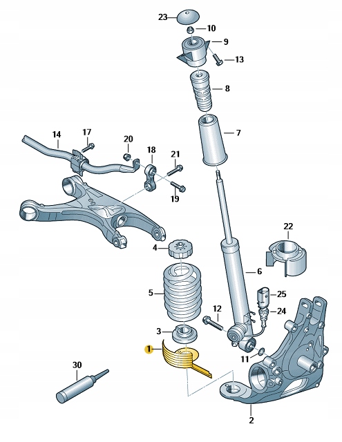 фото №4, Нижняя защита амортизатора audi a4 a5 a6 левая
