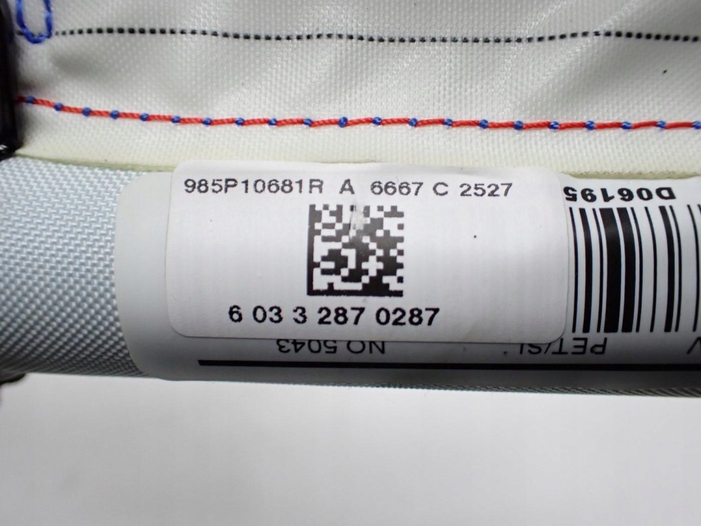 фото №3, Шторка безпеки подушка безпеки бічна ліва оригінал 985p10681r renault scenic iii 16r